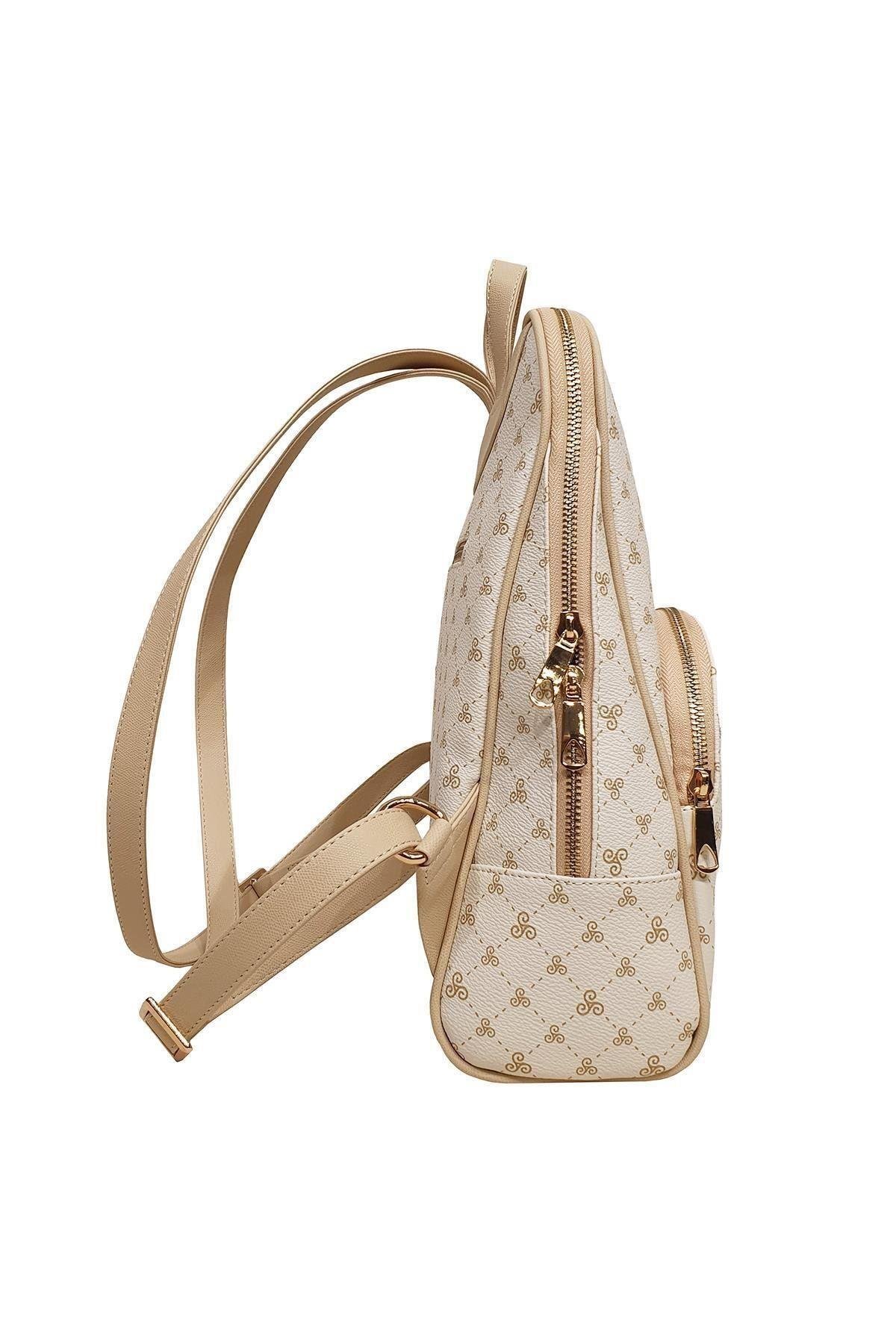 Monogramlı Kadın Sırt Çantası Kahverengi Yc041581slg