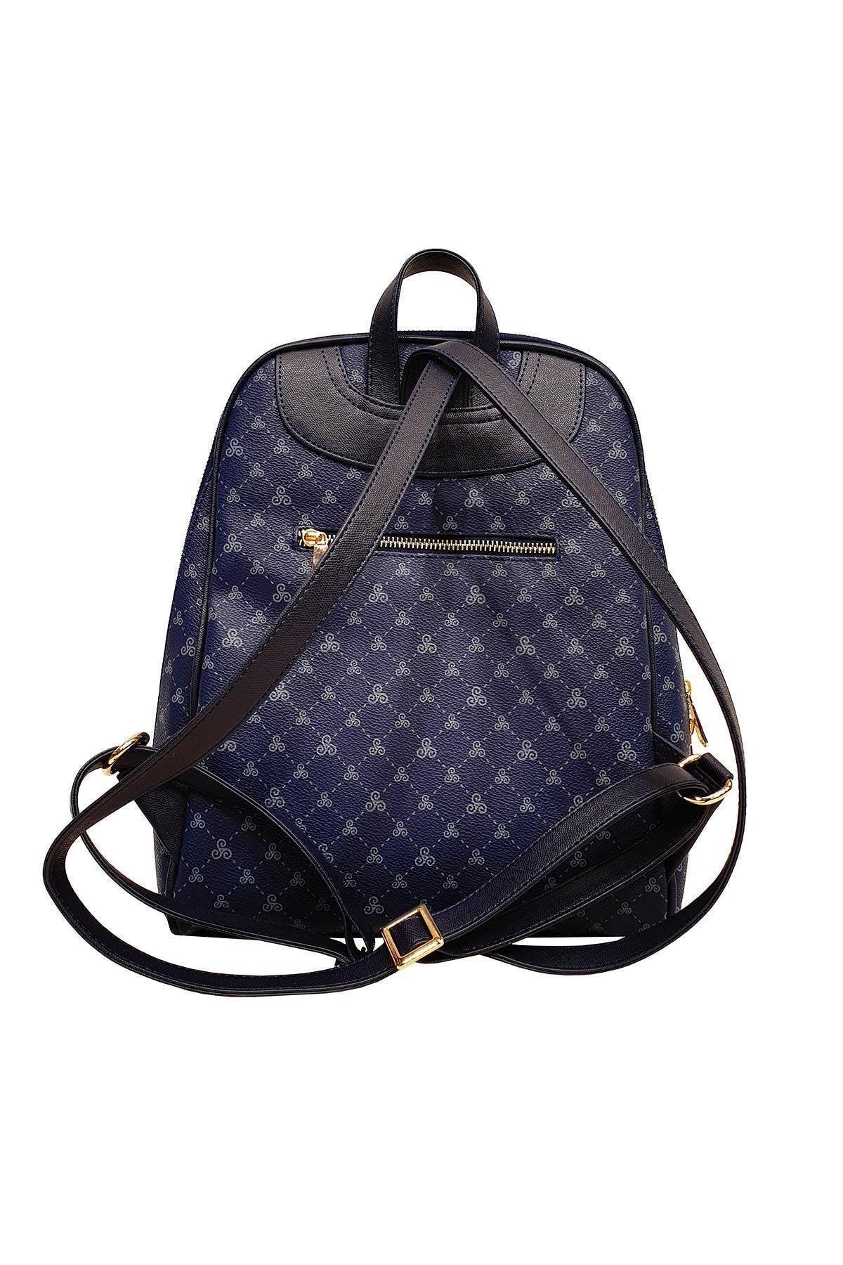 Monogramlı Kadın Sırt Çantası Kahverengi Yc041581slg