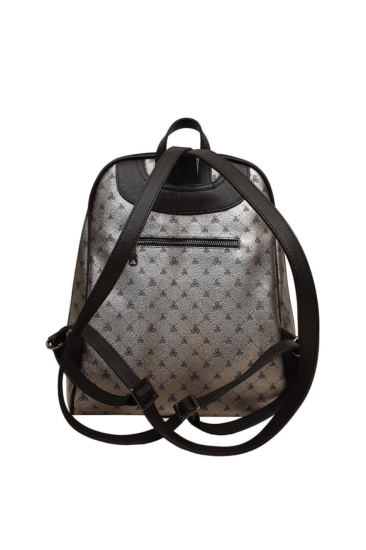 Monogramlı Kadın Sırt Çantası Kahverengi Yc041581slg