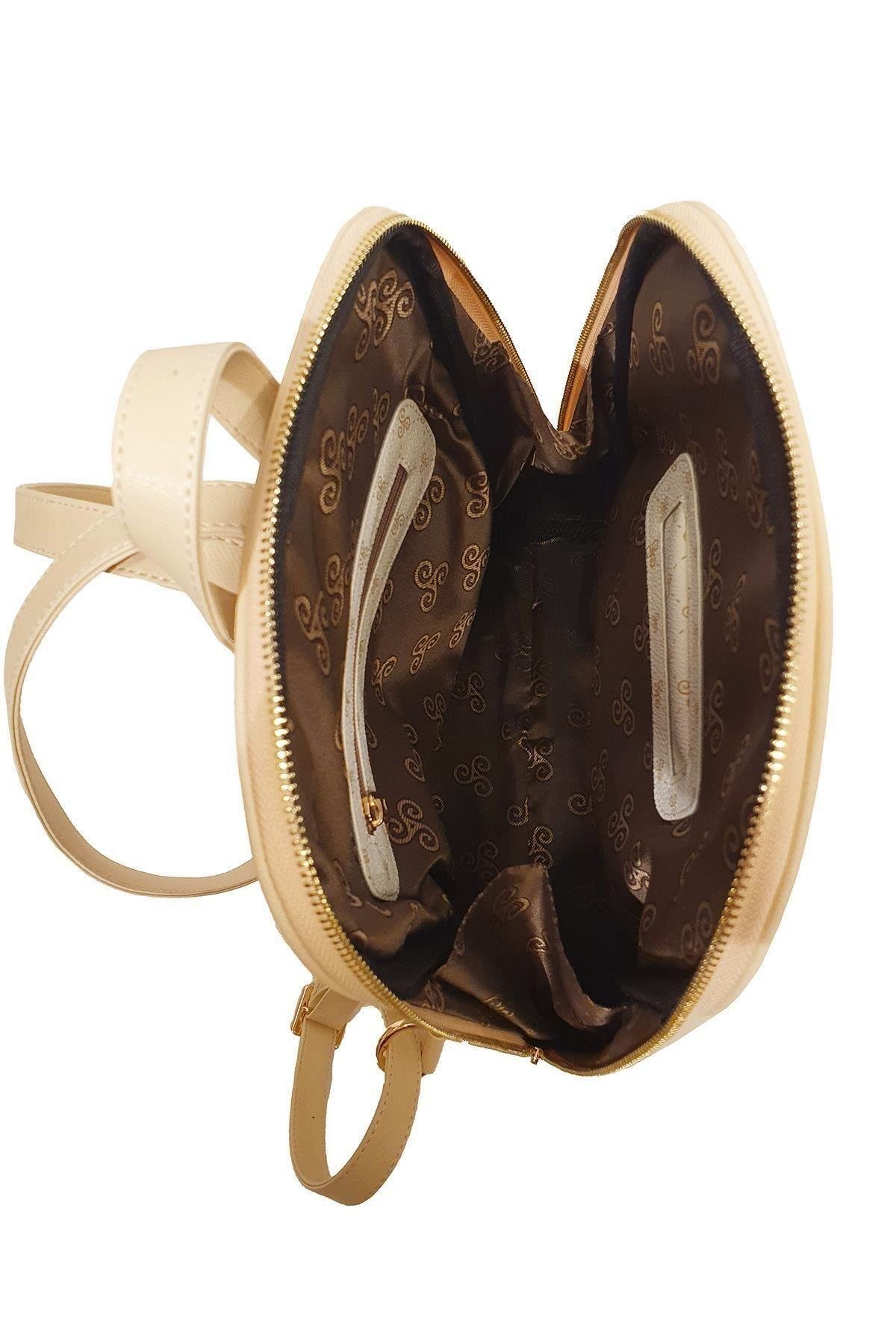 Monogramlı Kadın Sırt Çantası Kahverengi Yc041581slg