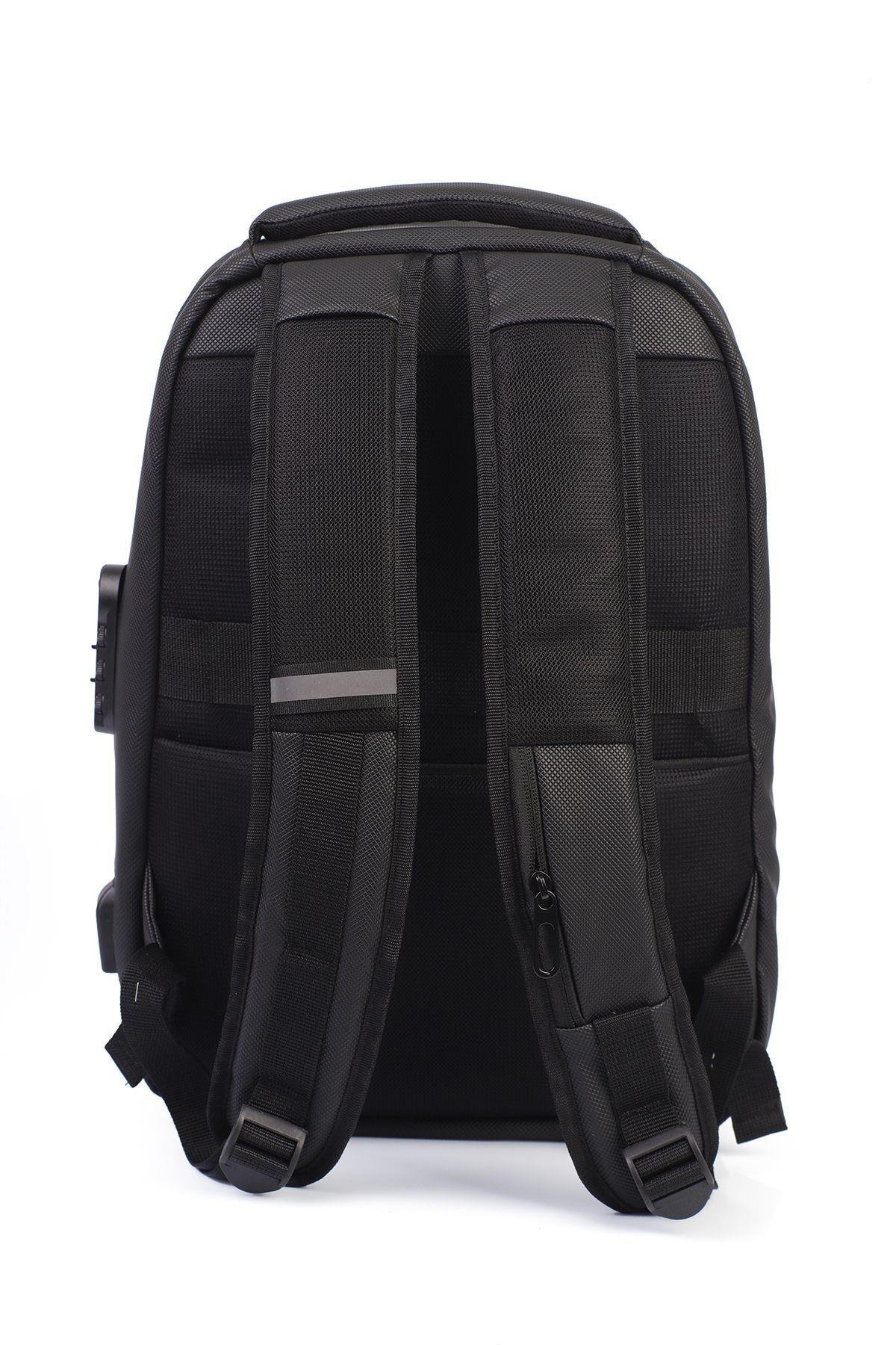 Unisex Şifre Kilitli Usb Bağlantılı Laptop&Tablet Gözlü Sırt Çantası GN042066DKM