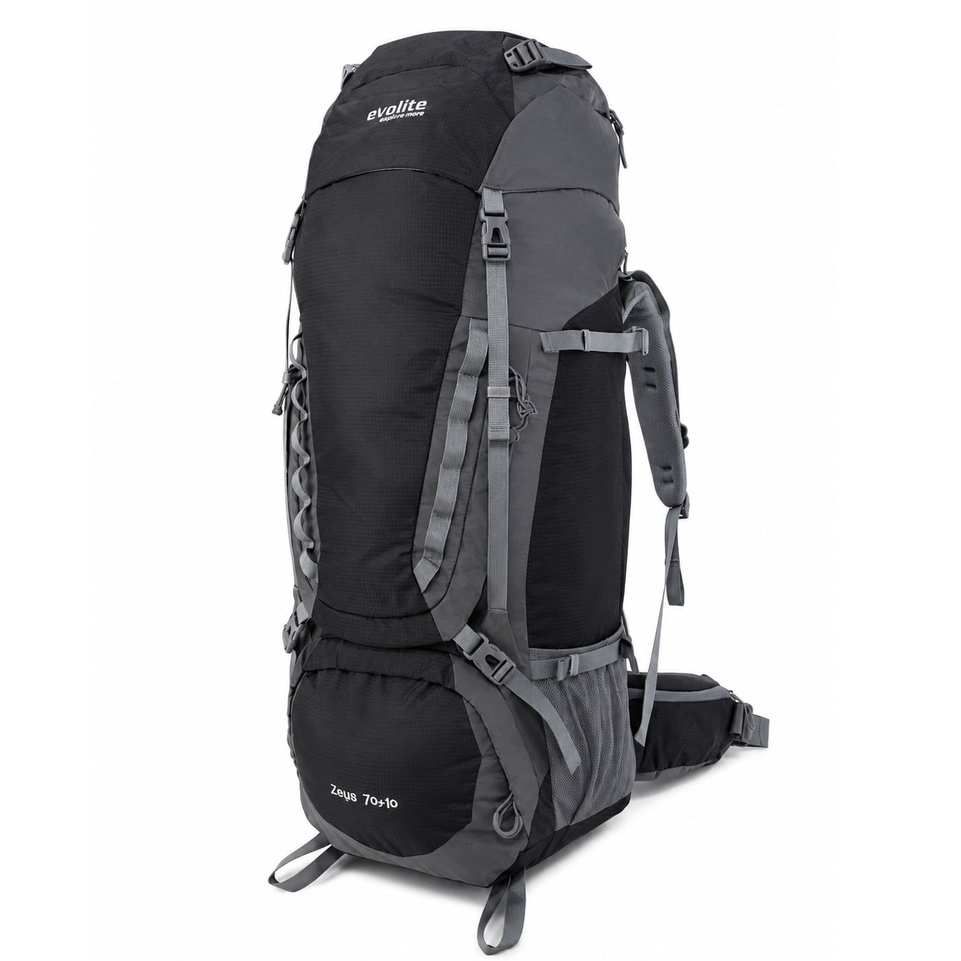 Evolite Zeus 70+10L Sırt Çantası - Siyah