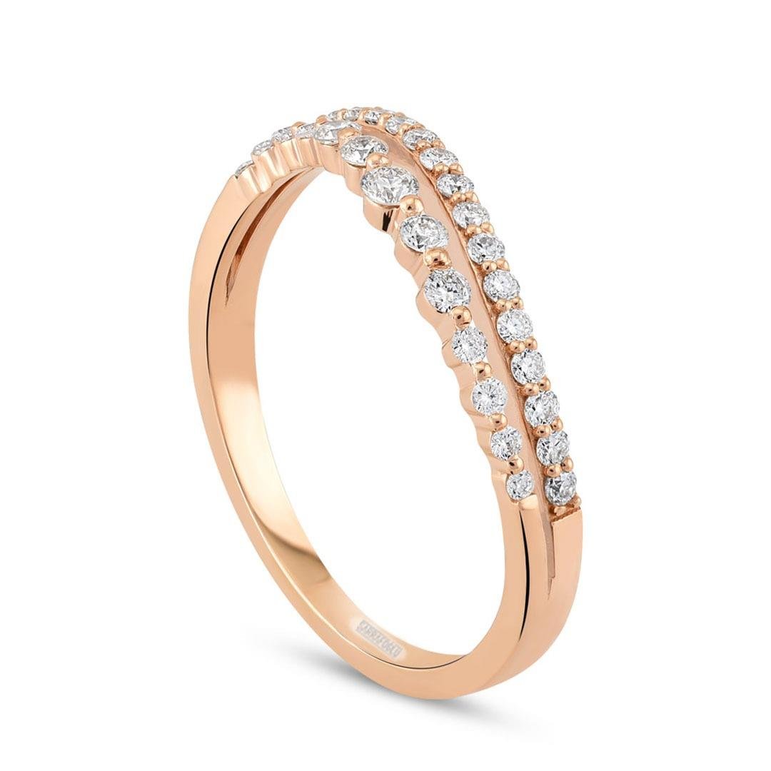 0.30 Karat Twins Tasarım Pırlanta Yüzük