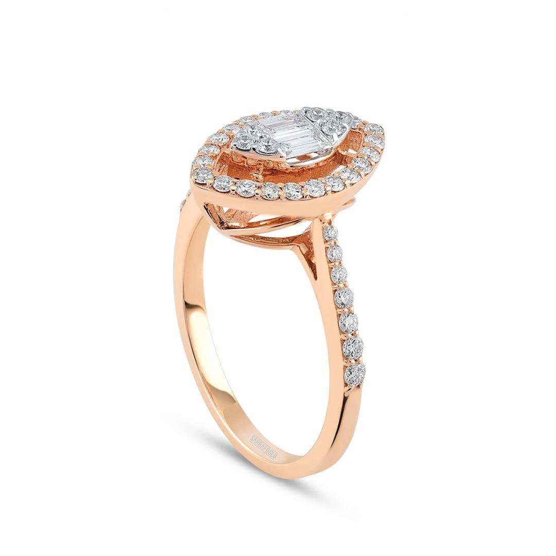 0.55 Karat Baget Pırlanta Yüzük