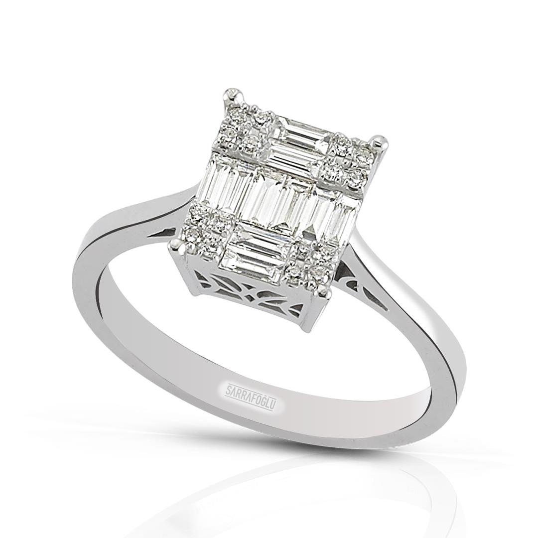 0.41 Karat Baget Pırlanta Yüzük