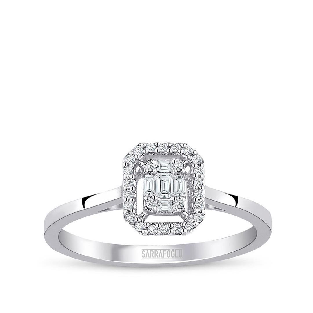 0.19 Karat Baget Pırlanta Yüzük