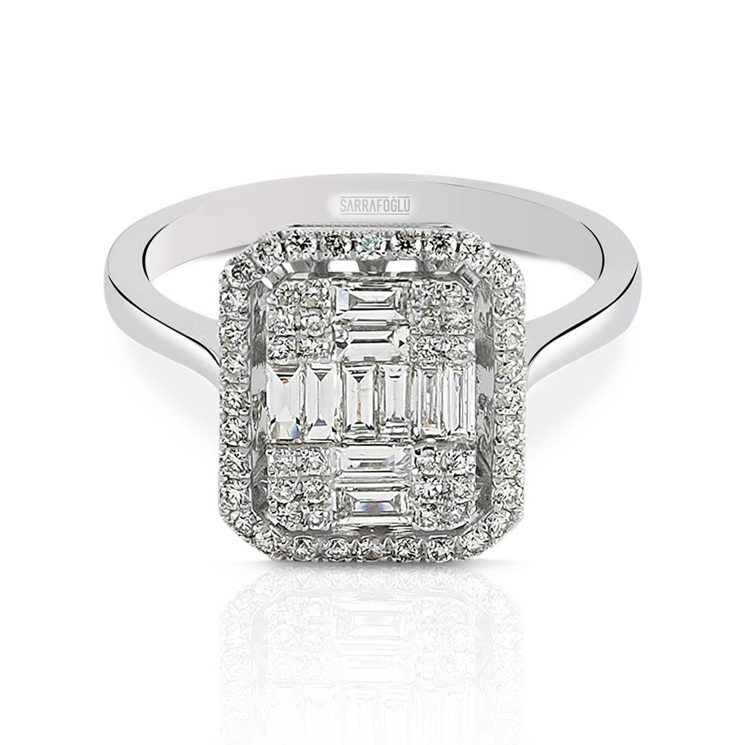 0.74 Karat Baget Pırlanta Yüzük