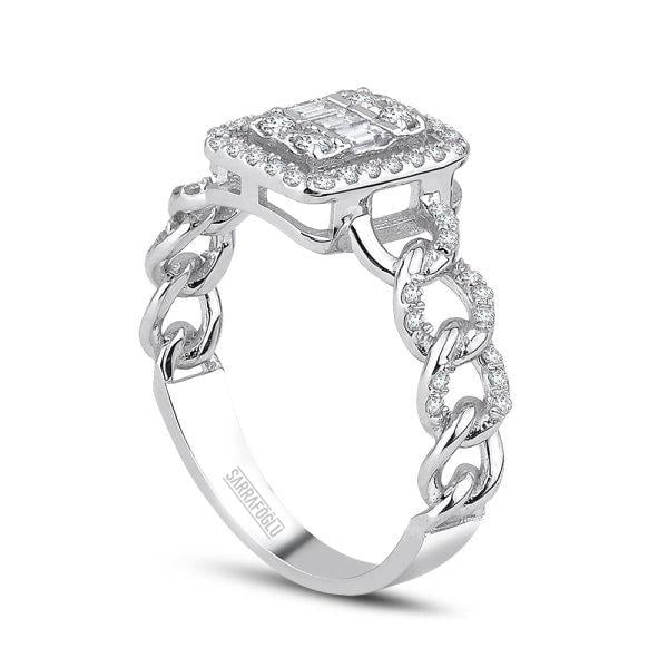 0.35 Karat Baget Pırlanta Yüzük