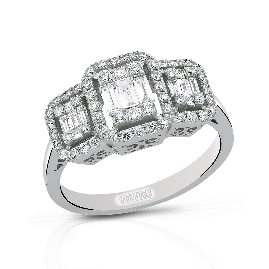 0.73 Karat Baget Pırlanta Yüzük