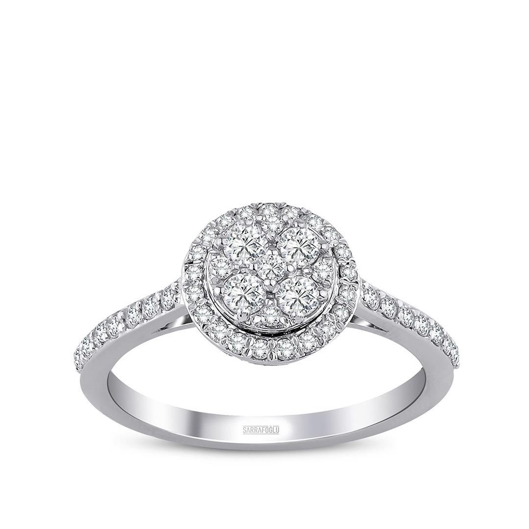 0.50 Karat Tasarım Taşlı Yüzük