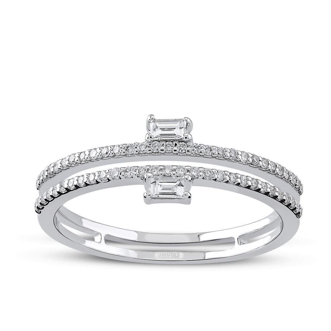 0.25 Karat Twins Tasarım Pırlanta Yüzük