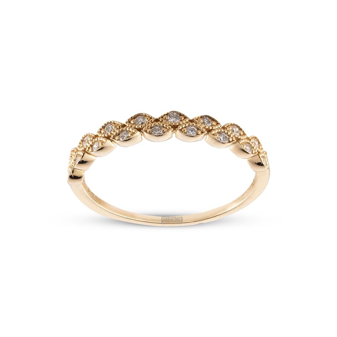 0.12 Karat Pırlanta Retro Yüzük