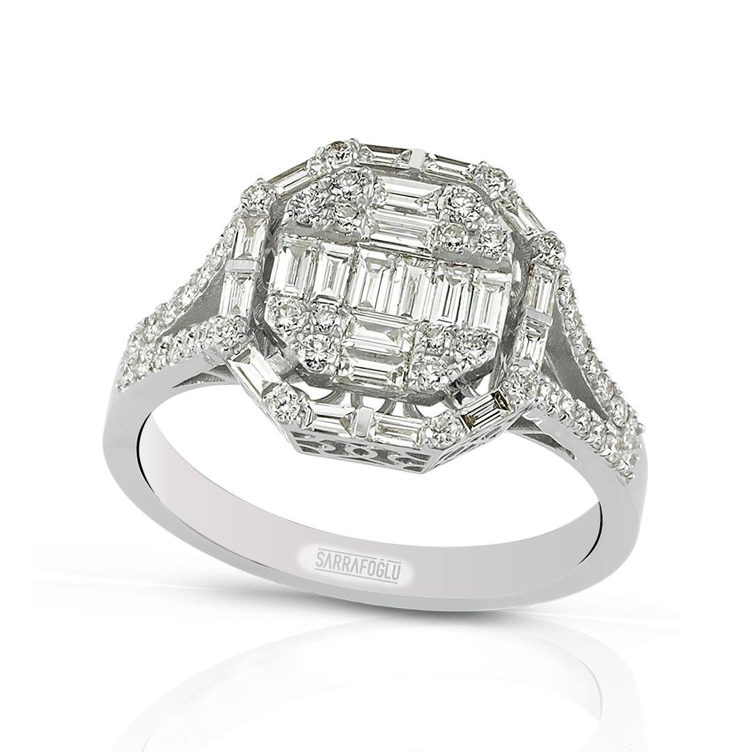 0.94 Karat Baget Pırlanta Yüzük