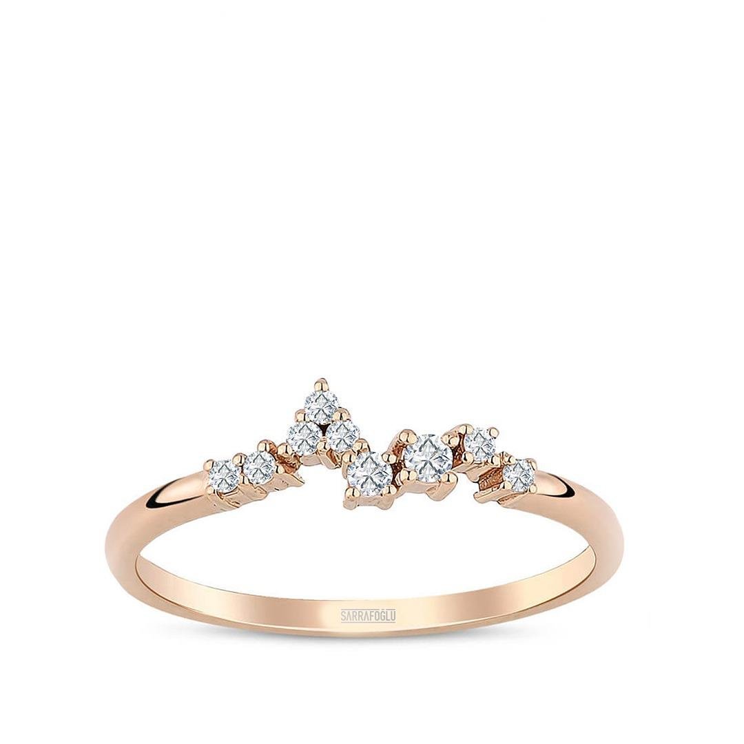 0.10 Karat Tasarım Taşlı Yüzük