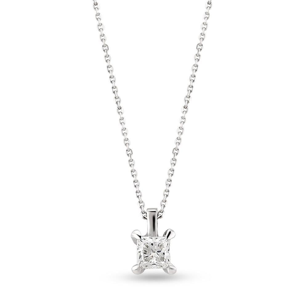 0.20 Karat Tektaş Prenses Pırlanta Kolye