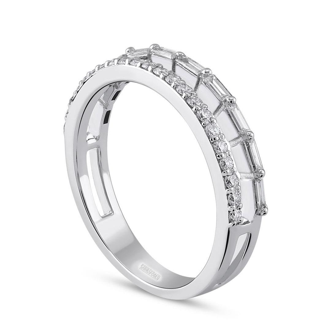 0.45 Karat Twins Tasarım Pırlanta Yüzük