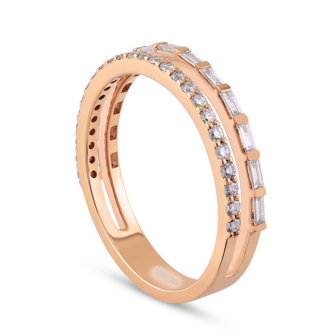 0.50 Karat Twins Tasarım Pırlanta Yüzük