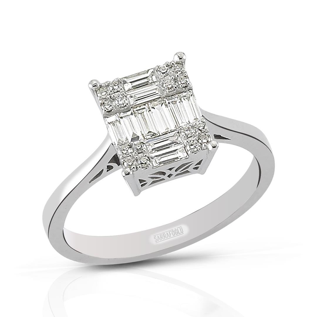 0.41 Karat Baget Pırlanta Yüzük