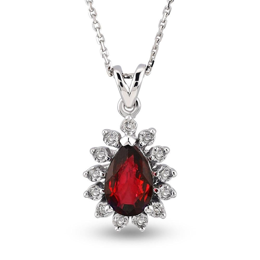 0.46 Karat Renkli Taşlı Kolye