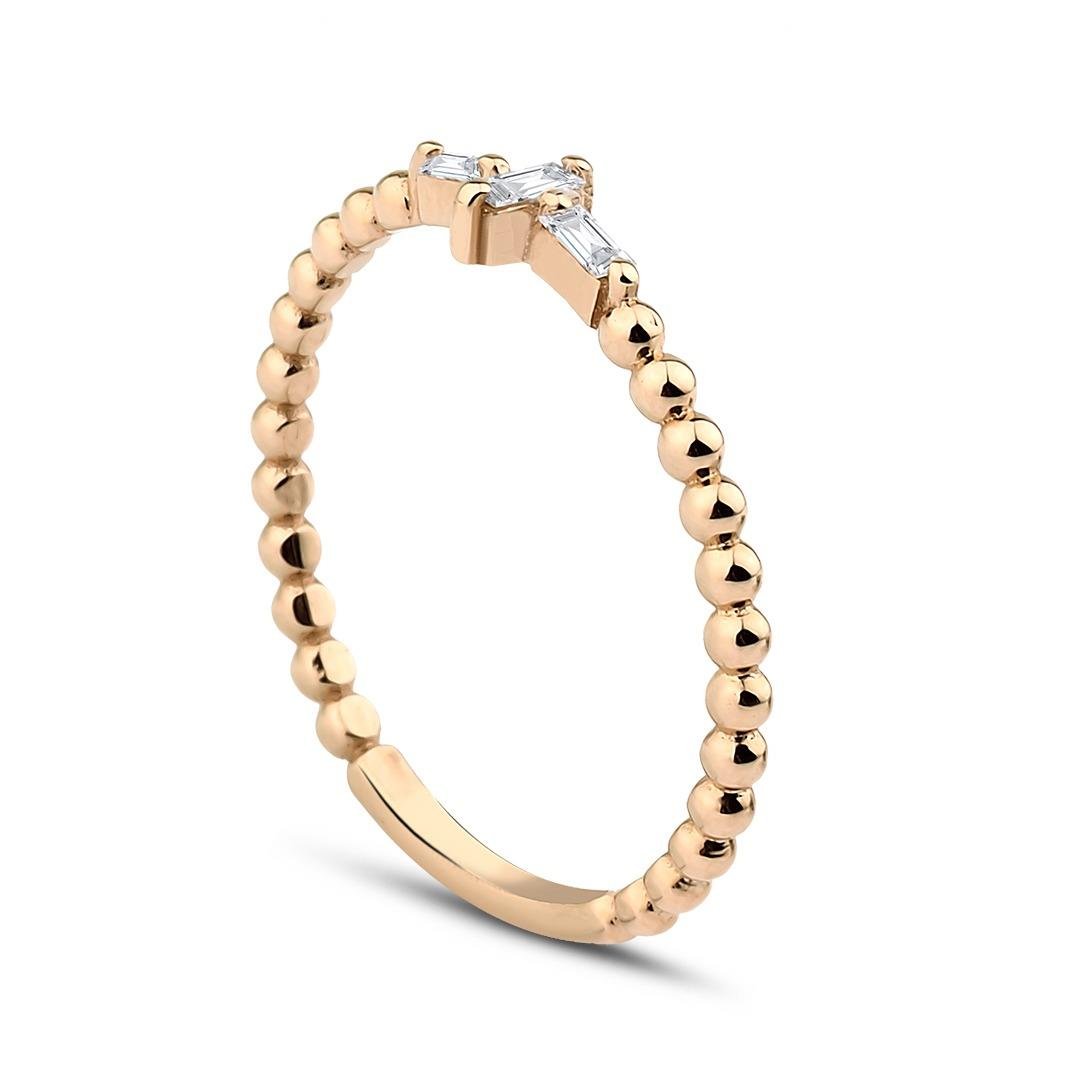 0.06 Karat Baget Pırlanta Yüzük