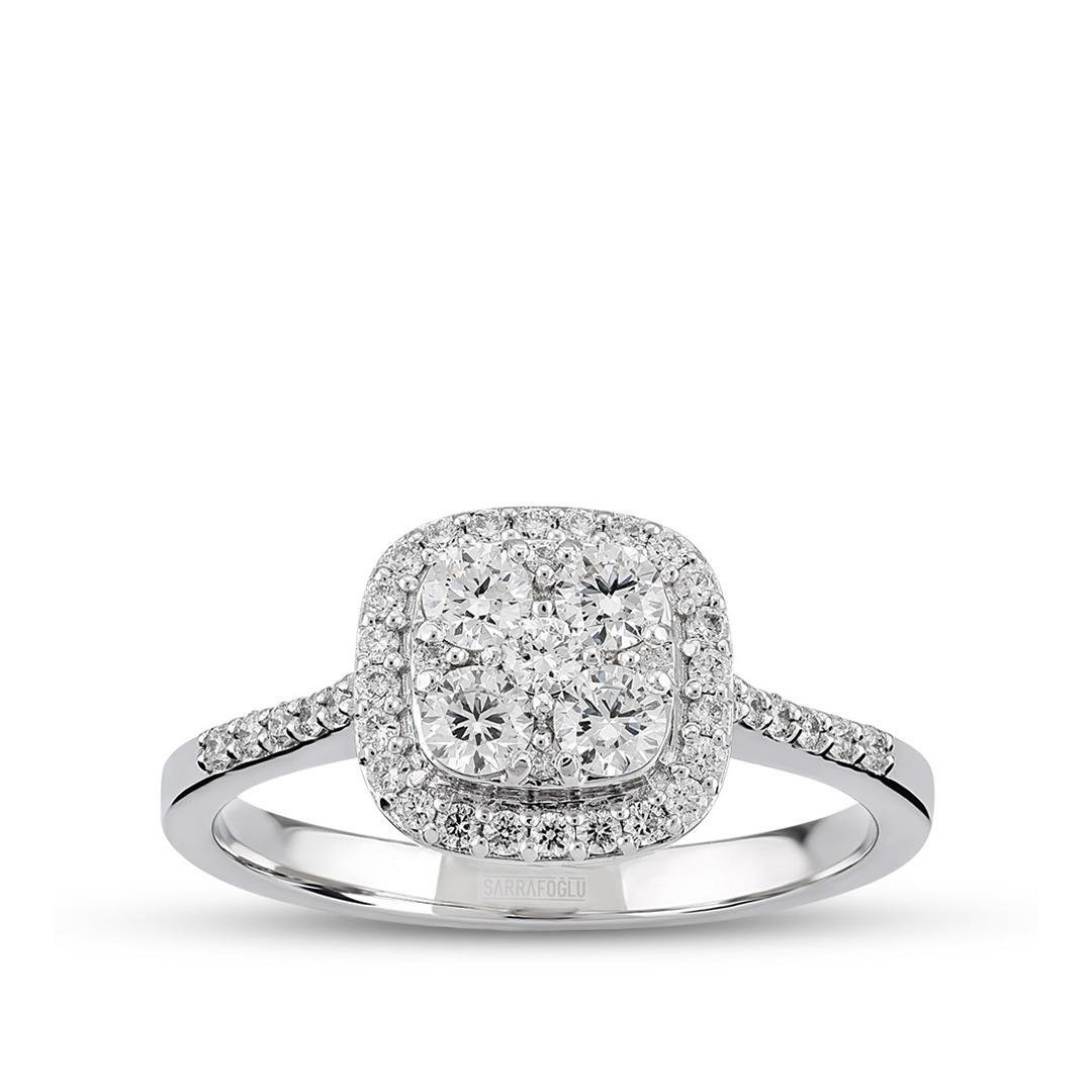 0.50 Karat Tasarım Taşlı Yüzük