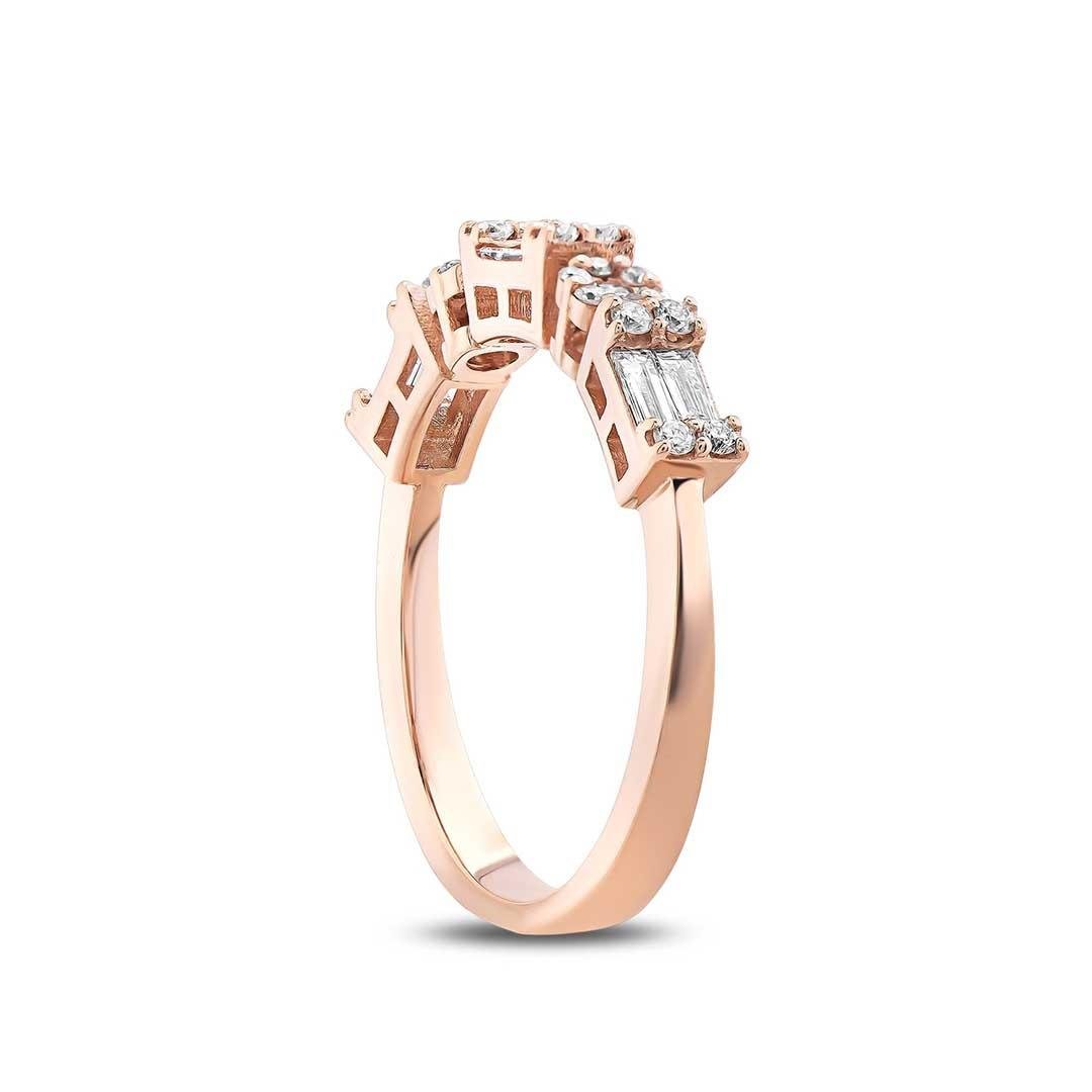 0.40 Karat Tasarım Baget Pırlanta Yüzük