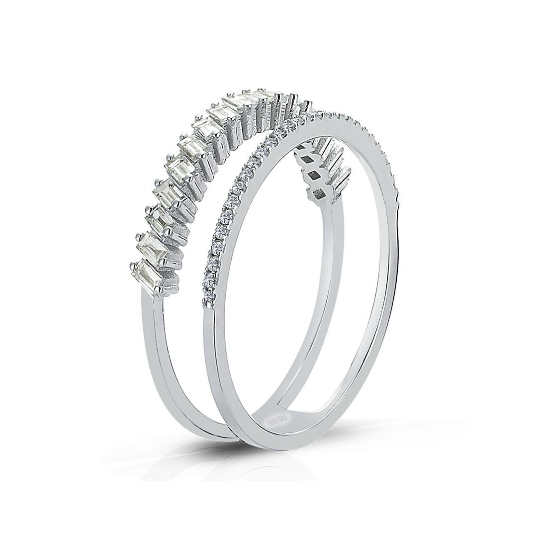 0.43 Karat Twins Tasarım Pırlanta Yüzük