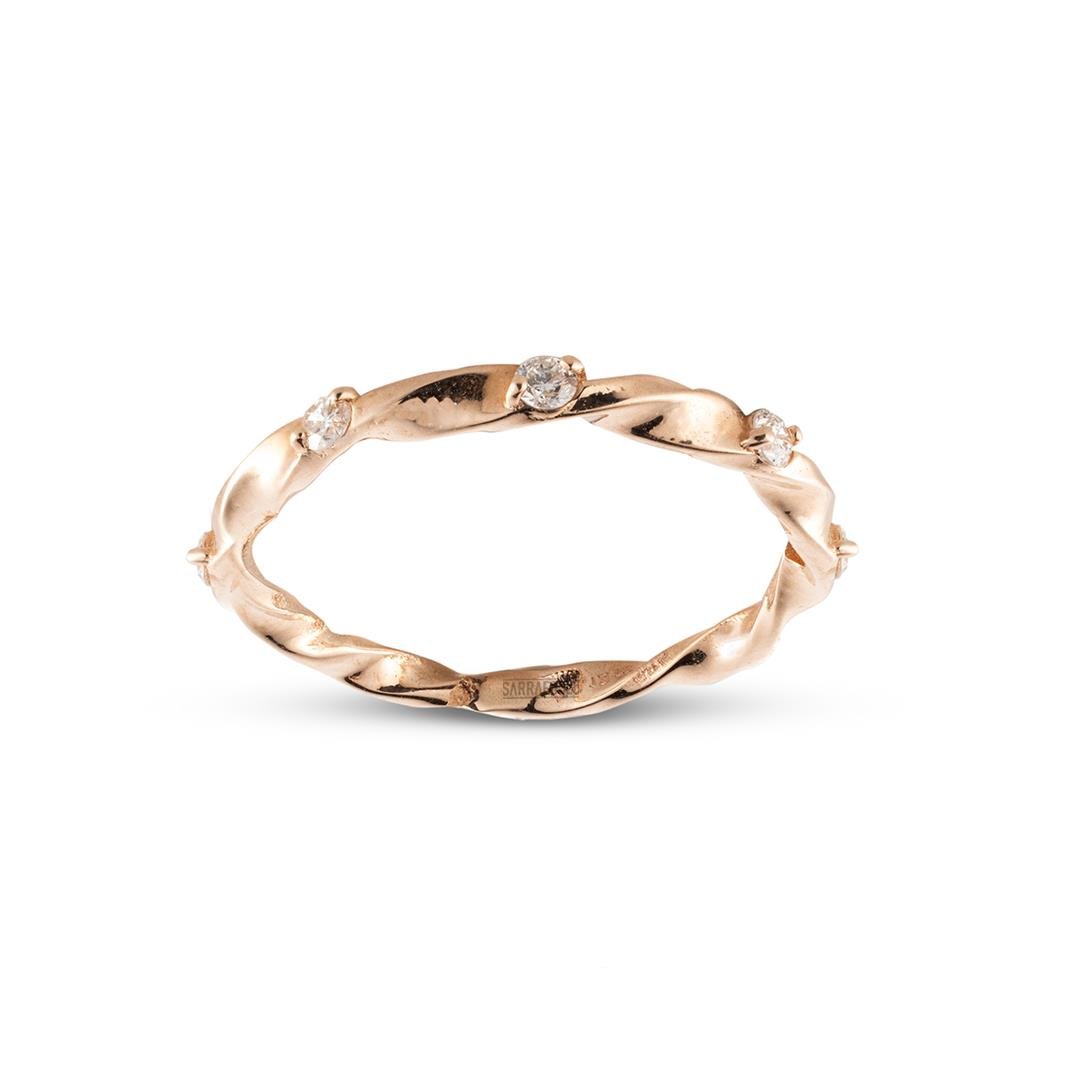 0.12 Karat Pırlanta Retro Yüzük