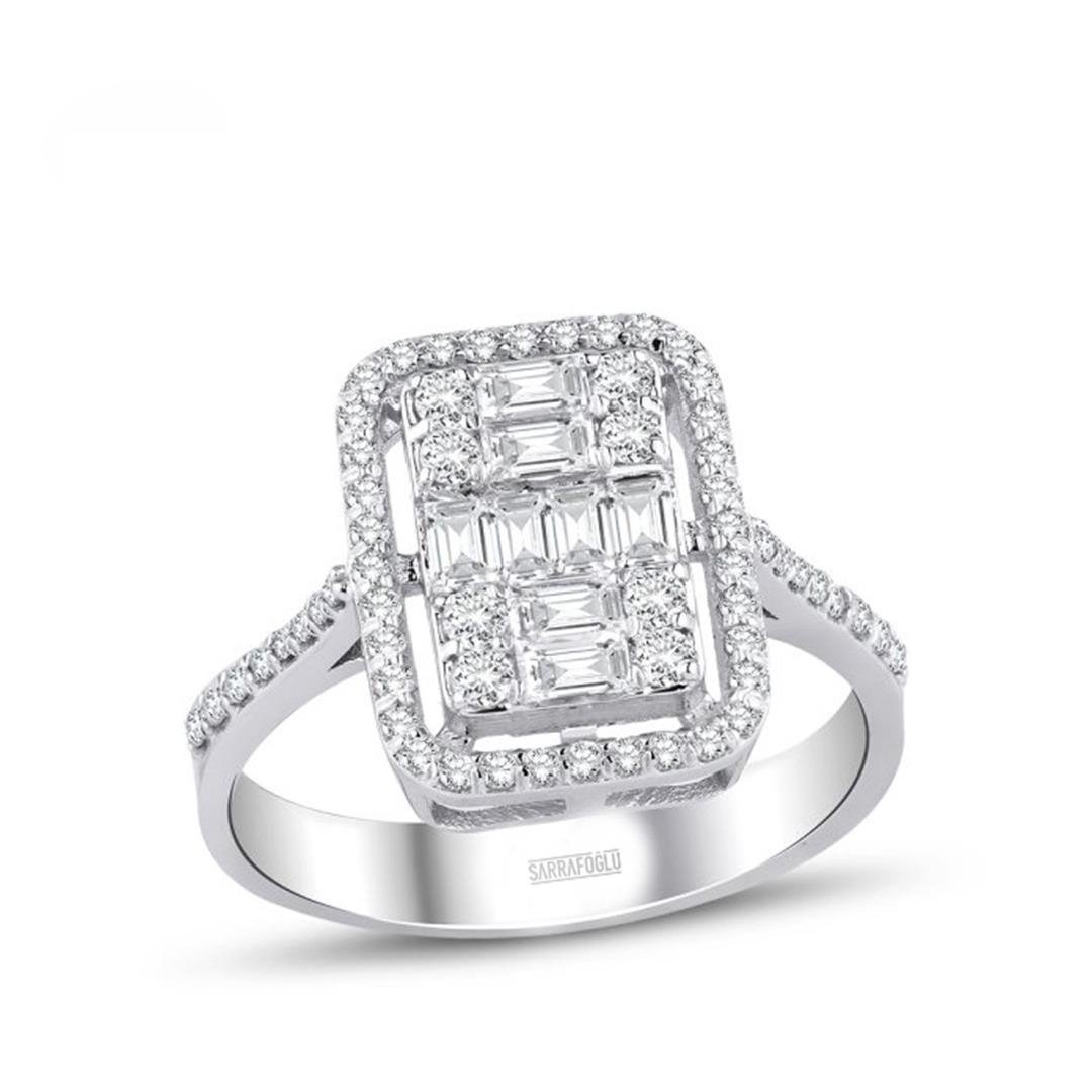 0.75 Karat Baget Pırlanta Yüzük