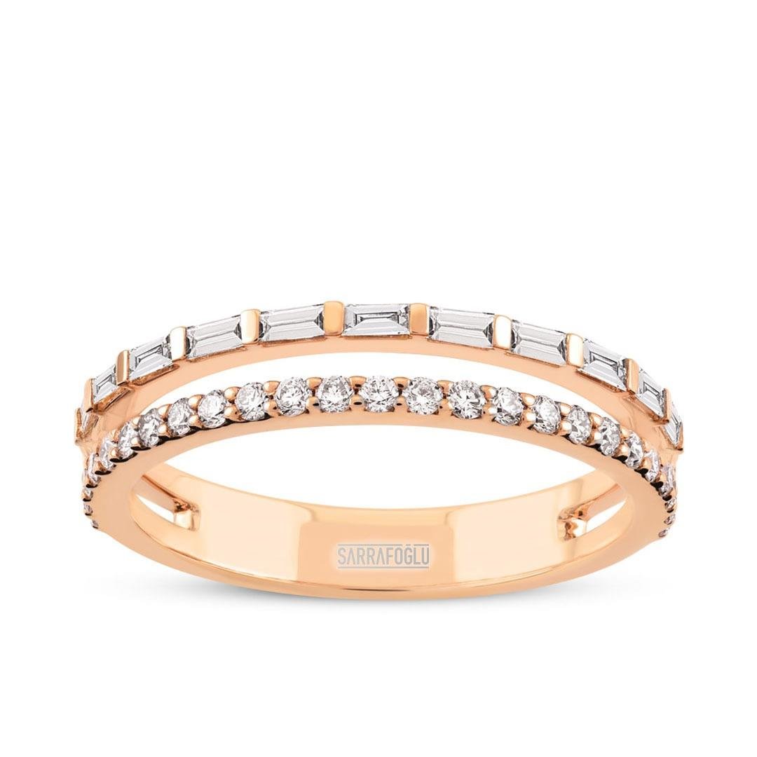 0.50 Karat Twins Tasarım Pırlanta Yüzük