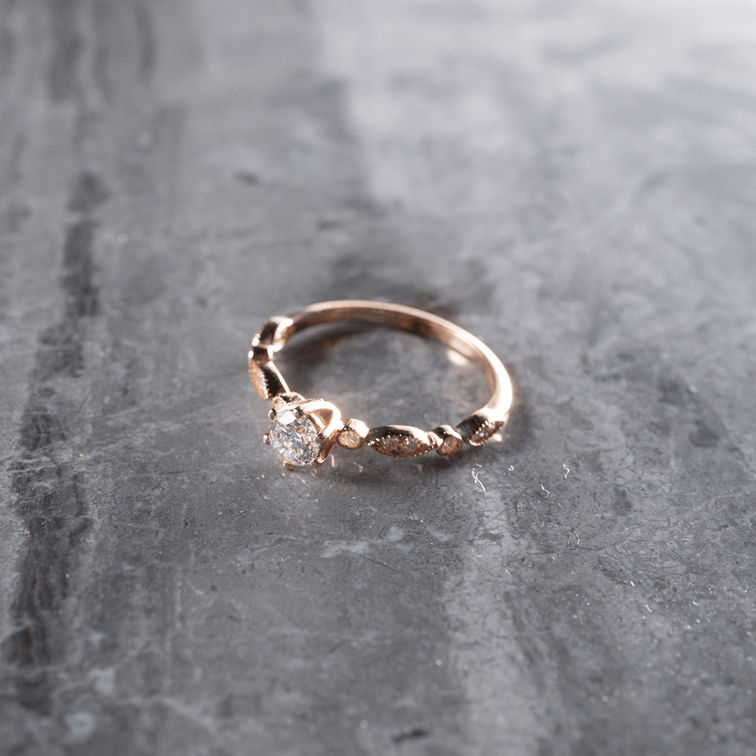 0.42 Karat Pırlanta Retro Yüzük