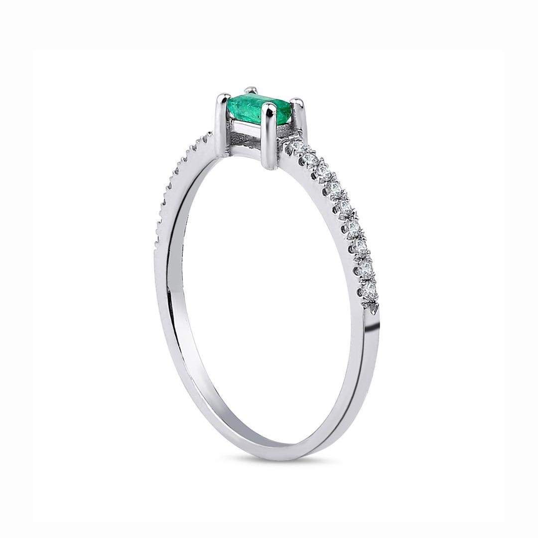 0.25 Karat Renkli Taşlı Yüzük