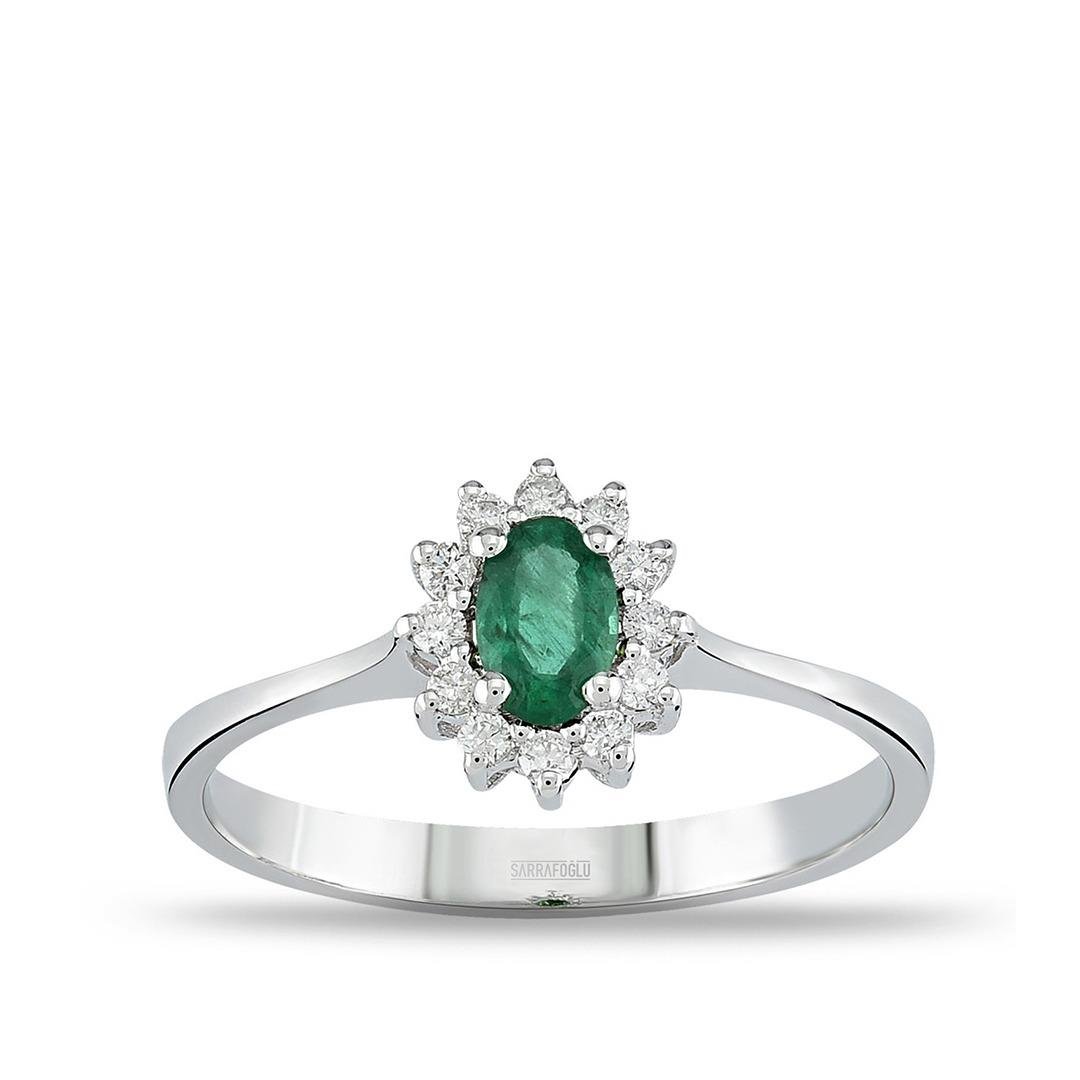 0.56 Karat Renkli Taşlı Yüzük