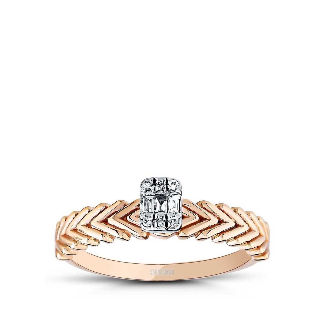 0.10 Karat Baget Pırlanta Yüzük