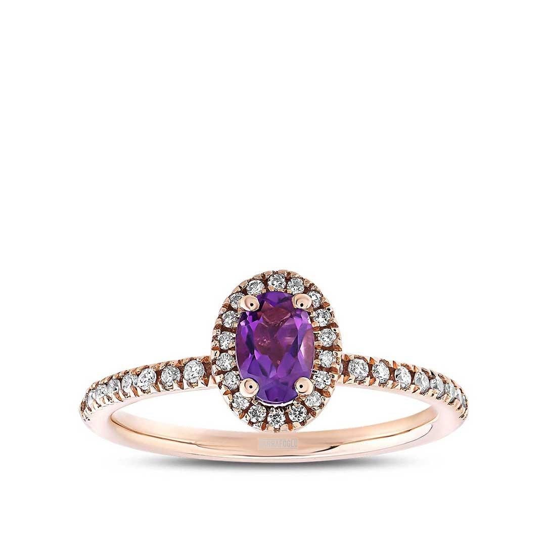 0.65 Karat Renkli Taşlı Yüzük