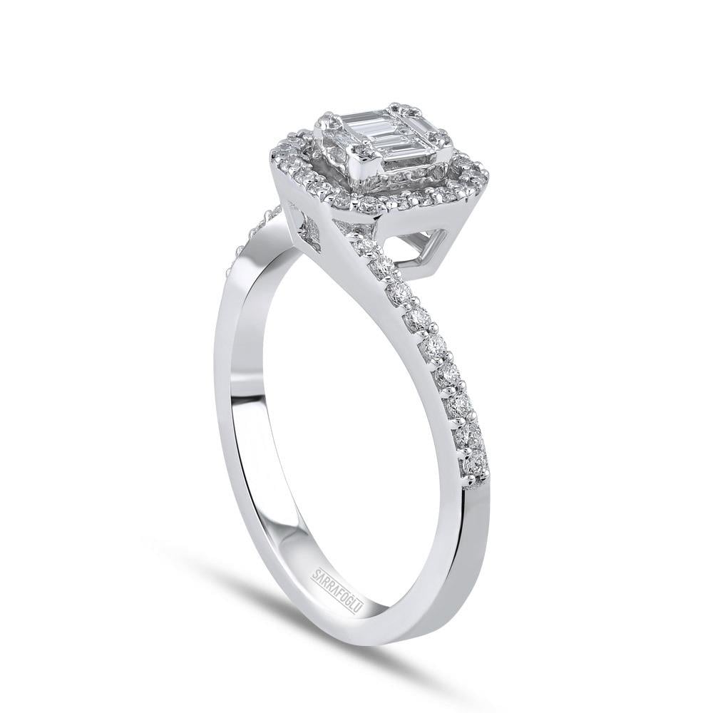 0.35 Karat Baget Pırlanta Yüzük