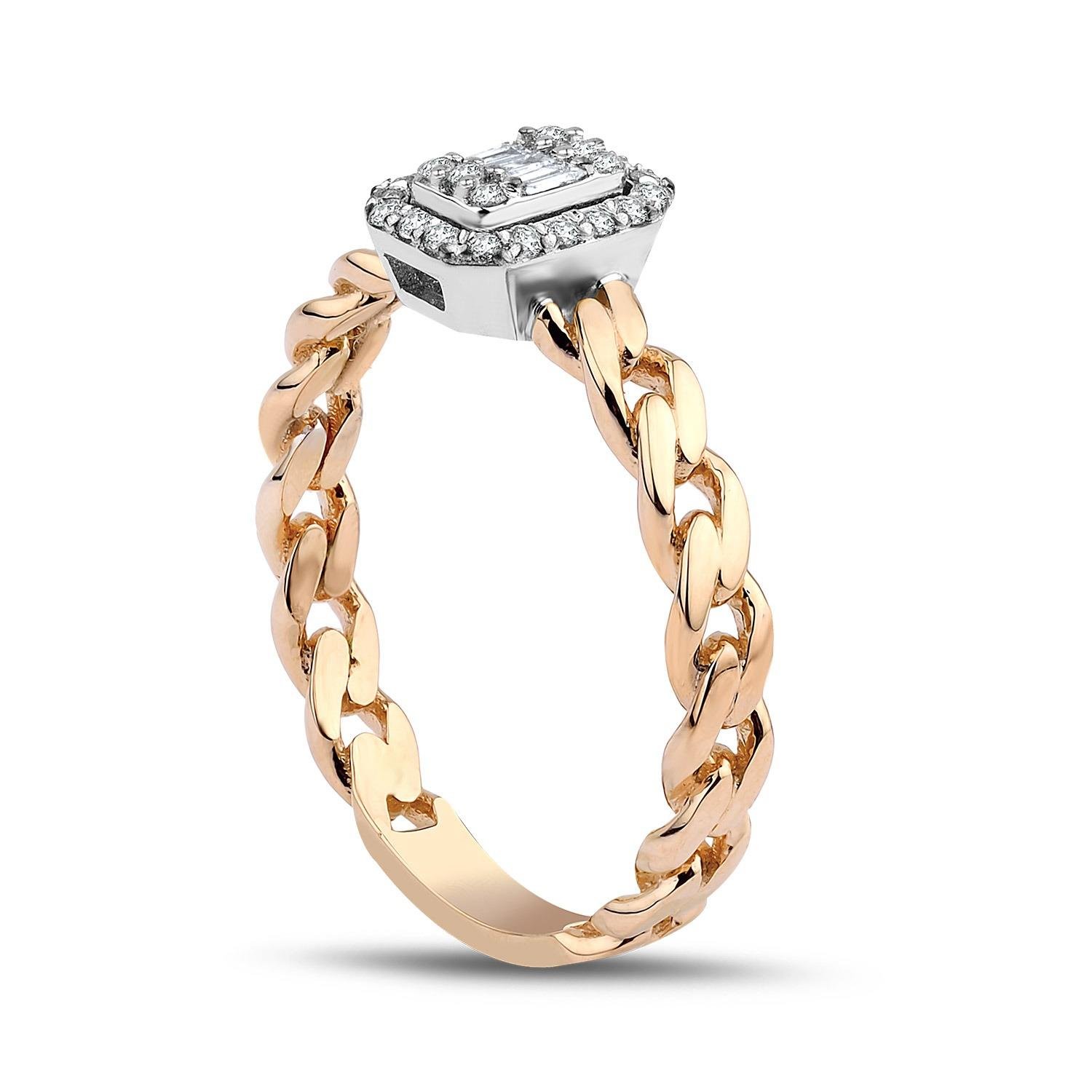 0.18 Karat Baget Pırlanta Yüzük