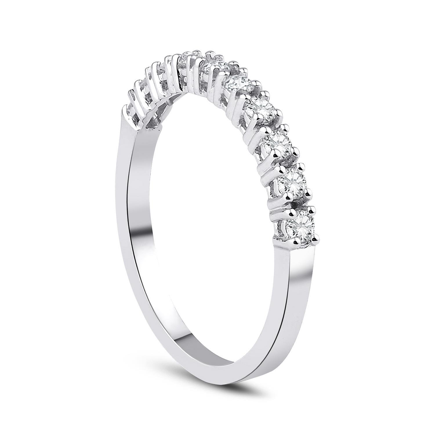 0.30 Karat Yarımtur Taşlı Yüzük