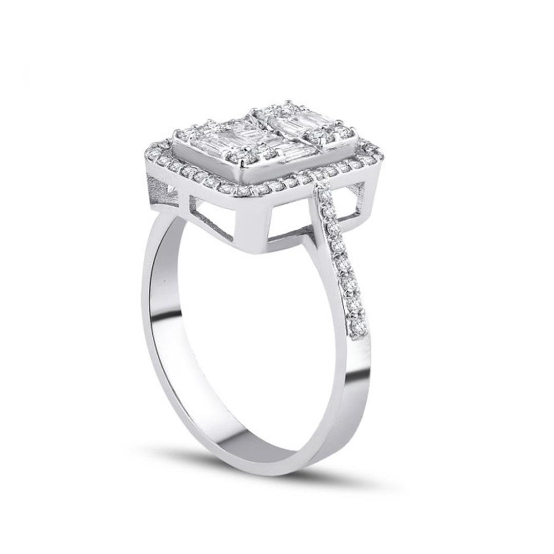 0.75 Karat Baget Pırlanta Yüzük