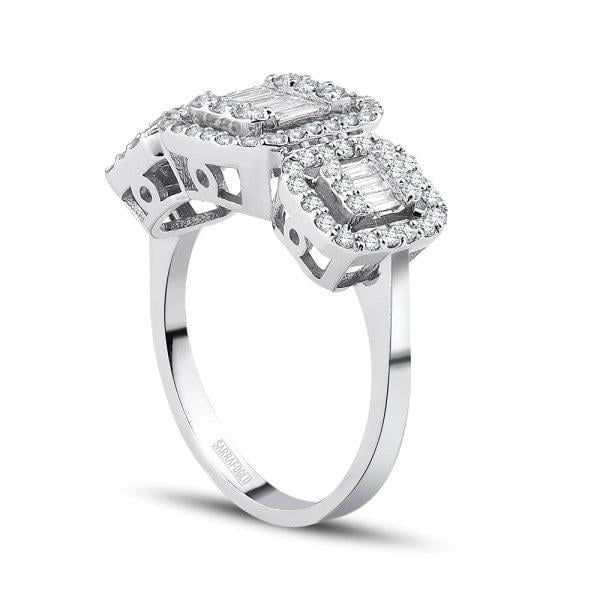 0.90 Karat Baget Pırlanta Yüzük