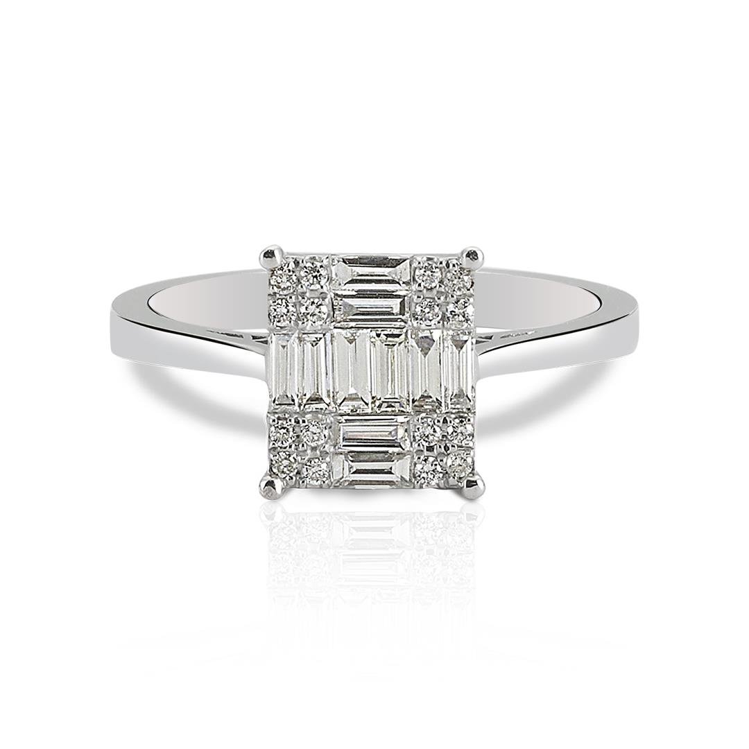 0.41 Karat Baget Pırlanta Yüzük