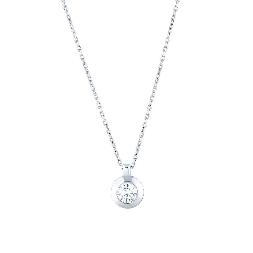 0.20 Karat Tektaş Pırlanta Kolye