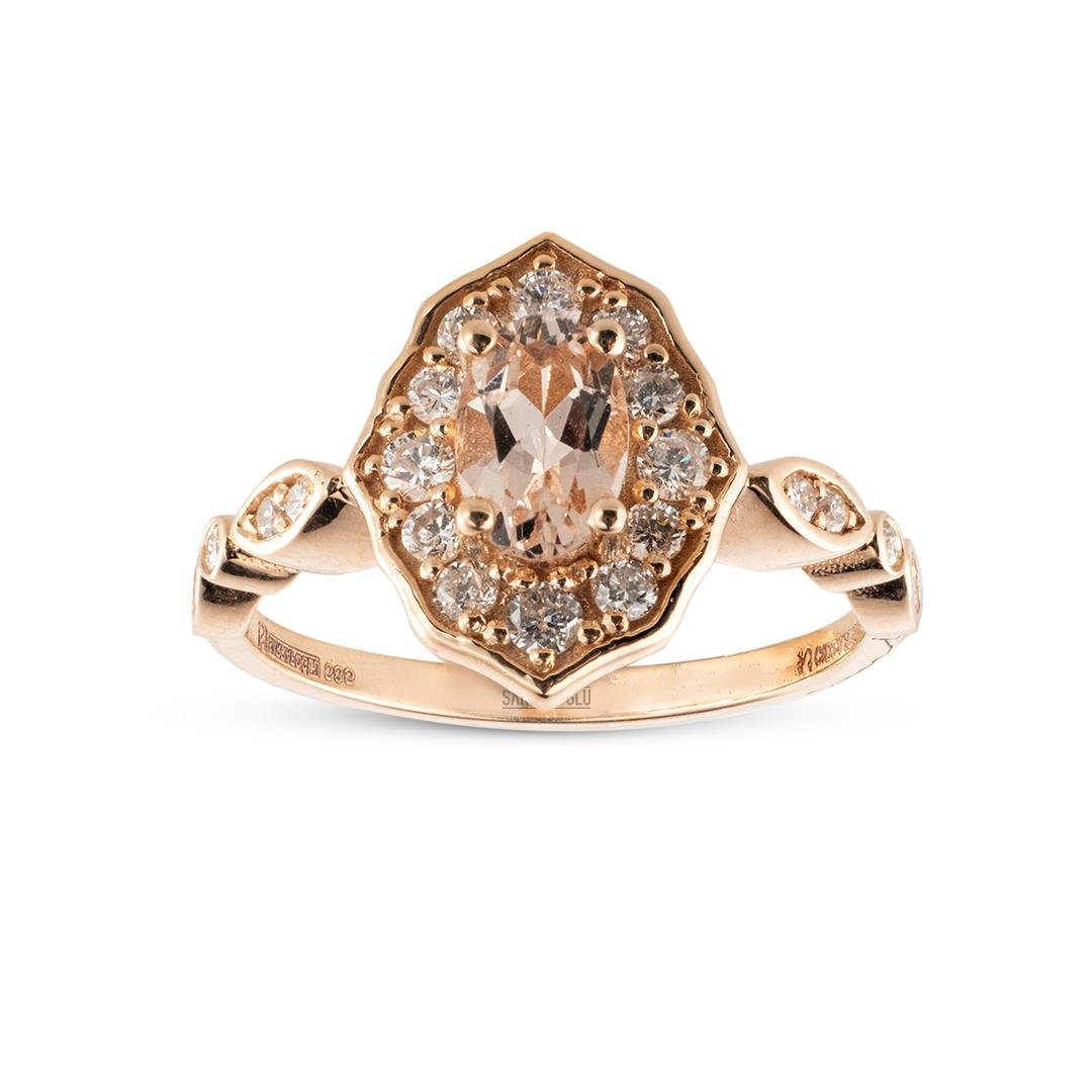 0.67 Karat Renkli Taşlı Retro Yüzük