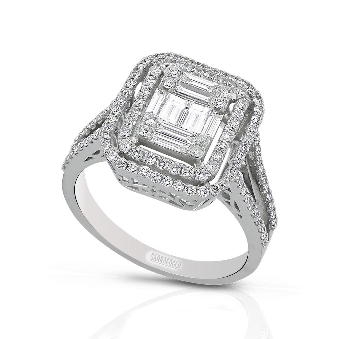 0.97 Karat Baget Pırlanta Yüzük