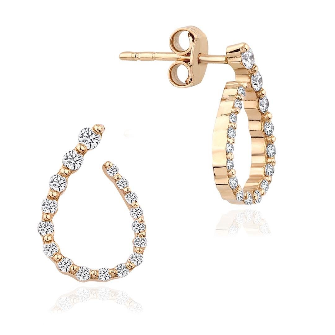 0.40 Karat Tasarım Küpe