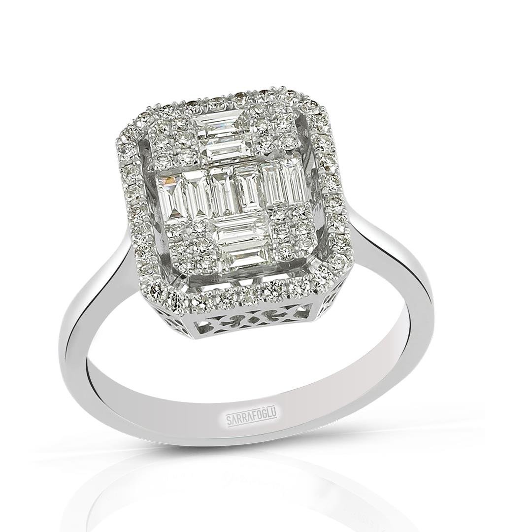 0.74 Karat Baget Pırlanta Yüzük