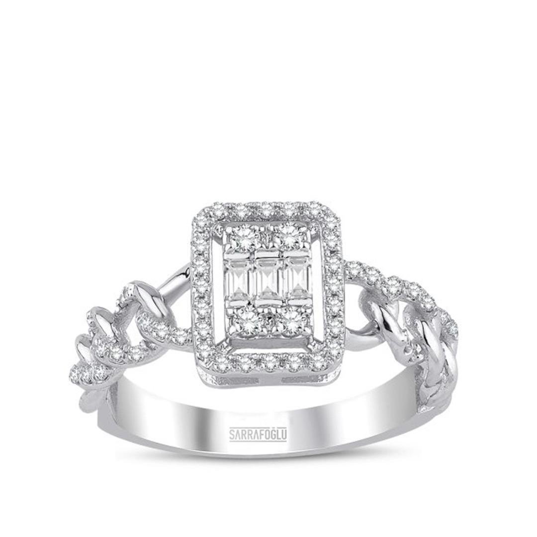 0.35 Karat Baget Pırlanta Yüzük