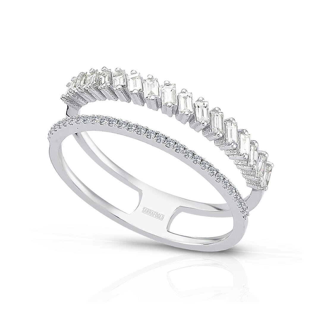 0.43 Karat Twins Tasarım Pırlanta Yüzük