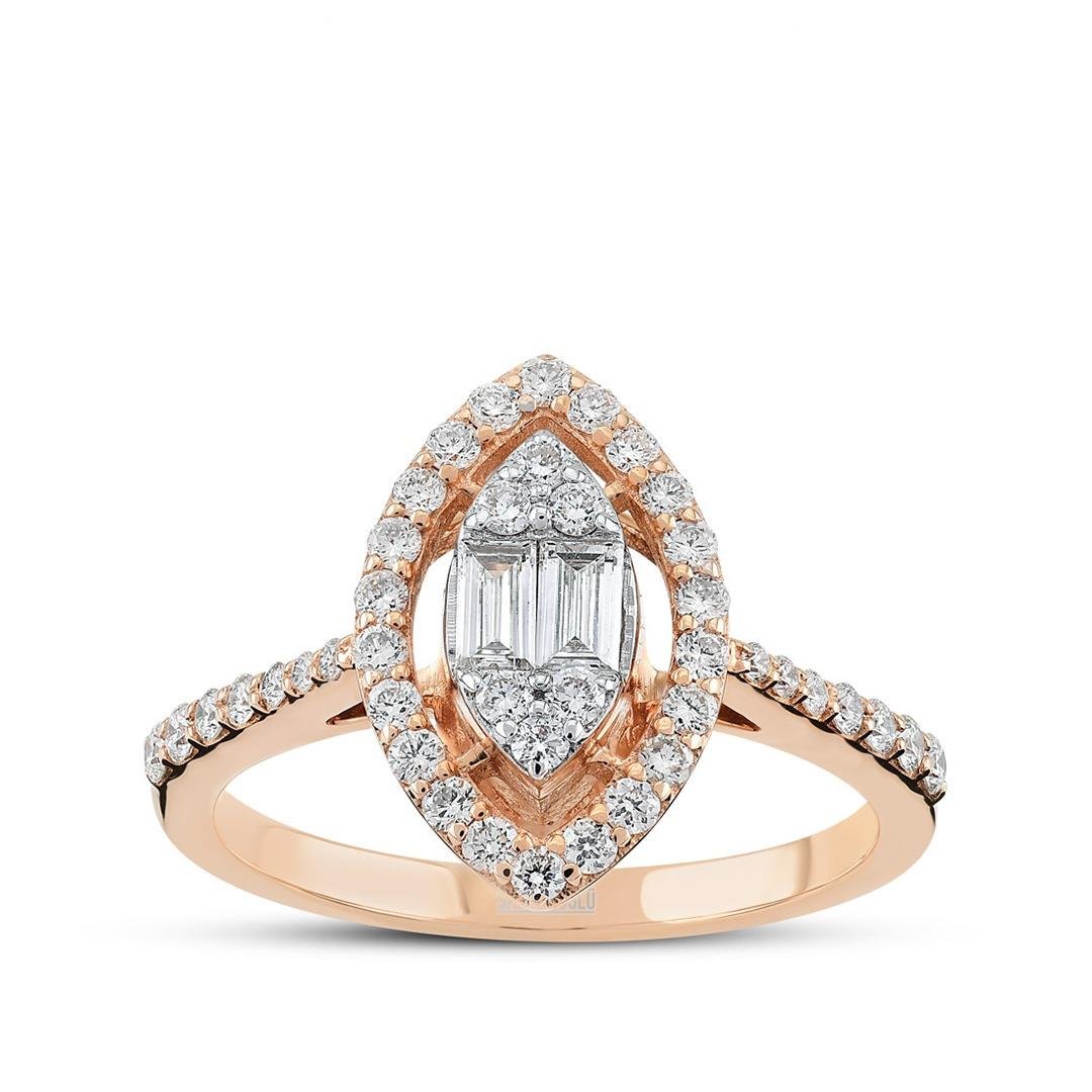 0.55 Karat Baget Pırlanta Yüzük