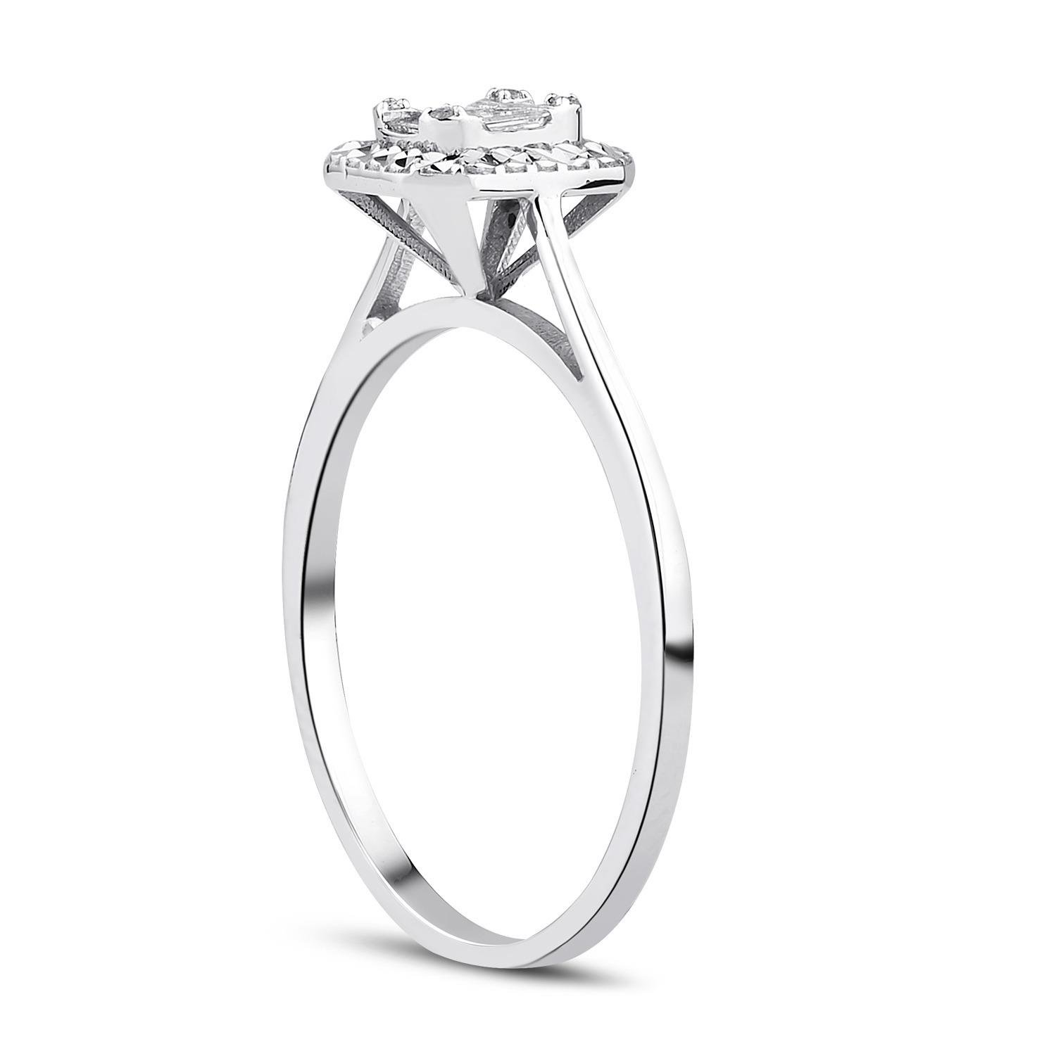 0.10 Karat Baget Pırlanta Yüzük